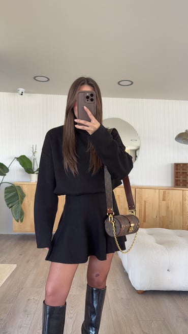 Elise Mode Dames Relaxed Mini Truijurk Tweedelig