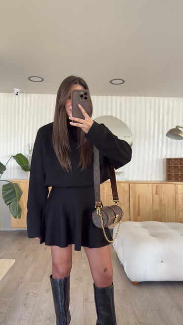 Elise Mode Dames Relaxed Mini Truijurk Tweedelig